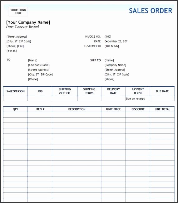 Sales order form Template Elegant 6 Excel Sales order form Template Sampletemplatess