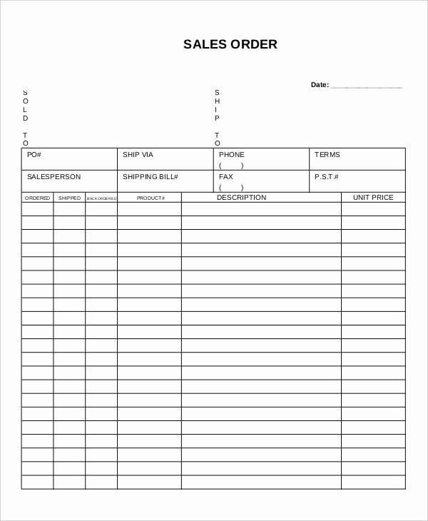 Sales order form Templates Awesome 13 Sales order forms Free Samples Examples format