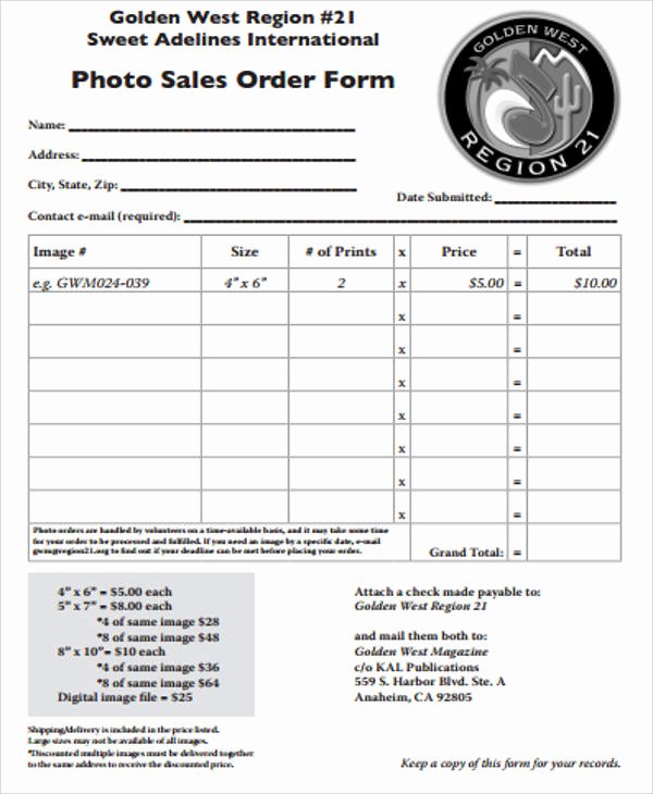Sales order forms Templates New Sample Sales order form 11 Examples In Word Pdf