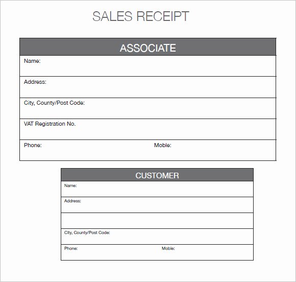Sales Receipt Template Pdf Awesome 10 Sales Receipt Templates – Free Samples Examples format