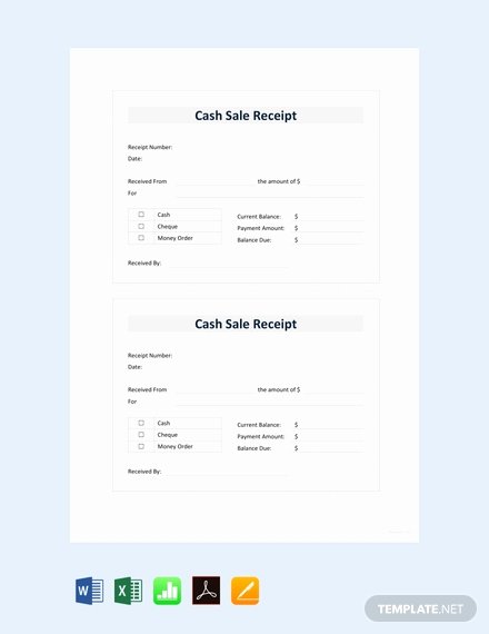 Sales Receipt Template Word Awesome Free Cash Sale Receipt Template Pdf Word