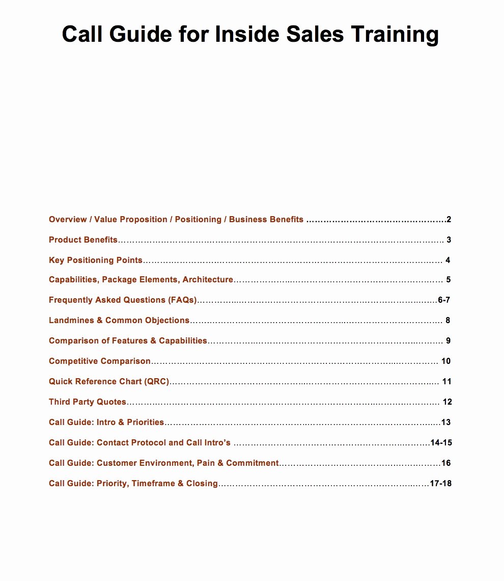 Sales Training Manual Template Luxury Sales Training Manual Template