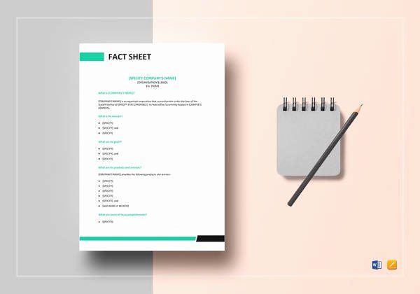Sample Fact Sheet Template Fresh Free 13 Sample Fact Sheet Templates In Ms Word Pages
