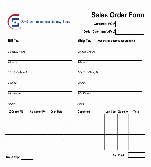 Sample order forms Template Inspirational 25 Sales order Templates Ai Word