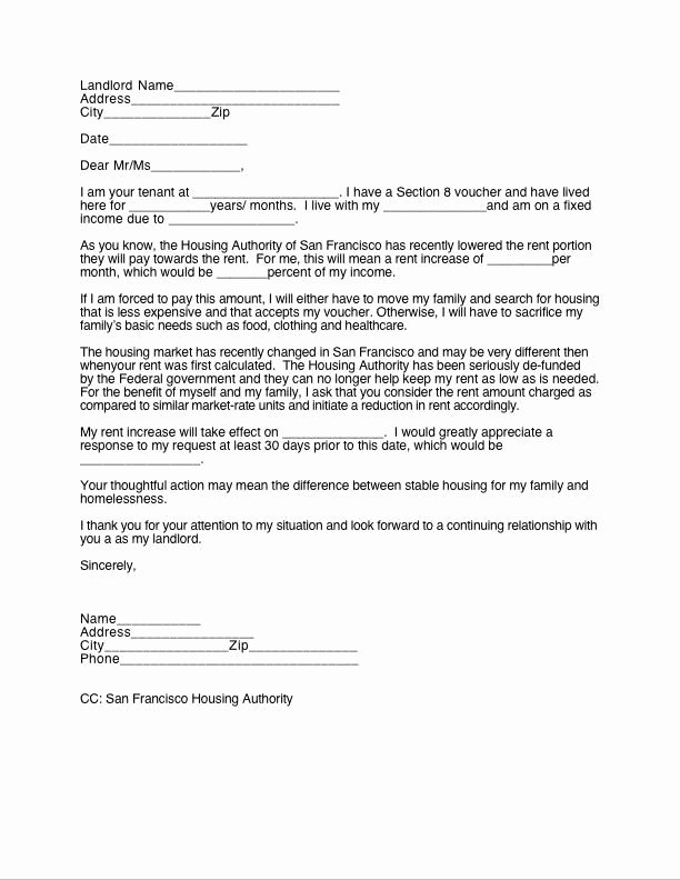 Sample Rent Increase Letter Template Beautiful Printable Sample 30 Day Notice to Landlord form
