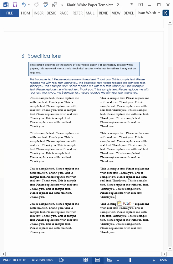 Sample White Paper Template Fresh White Papers – Ms Word Templates &amp; Free Tutorials