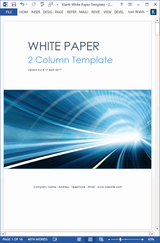 Sample White Paper Template Luxury White Papers – Ms Word Templates &amp; Free Tutorials