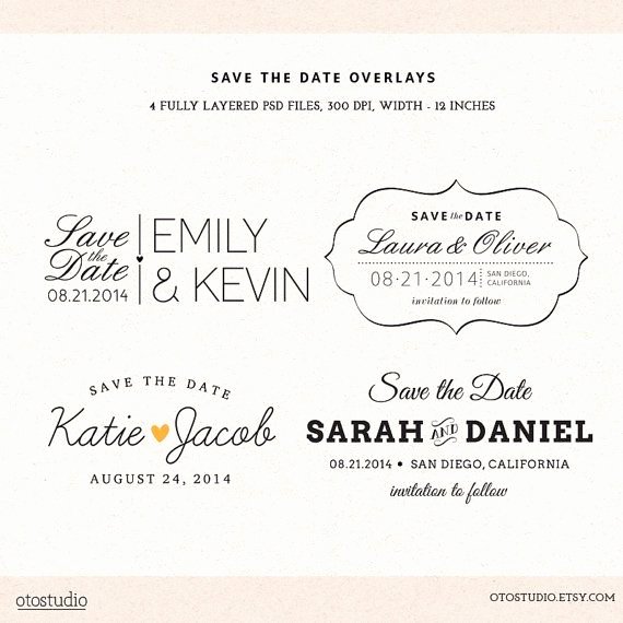 Save the Date Photoshop Templates New Shop Save the Date Overlays Wedding Photo Cards Psd