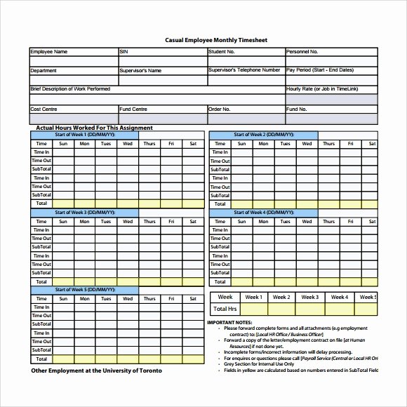 Semi Monthly Timesheet Template Excel Awesome Free 14 Sample Monthly Timesheet In Google Docs