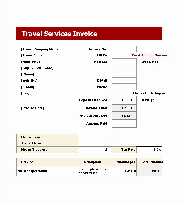 Service Invoice Template Pdf Awesome Invoice for Services Template and Free Download to Use