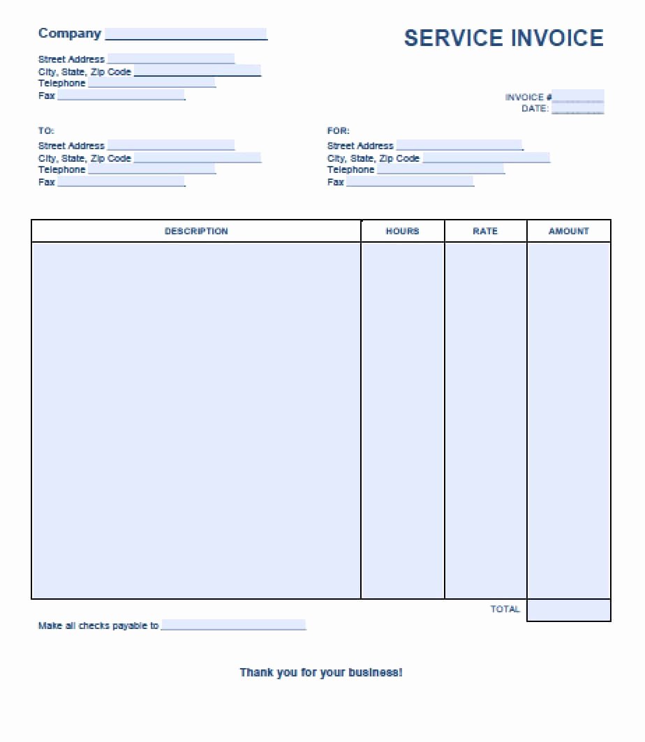 Service Invoice Template Pdf Best Of Free Service Invoice Template Excel Pdf