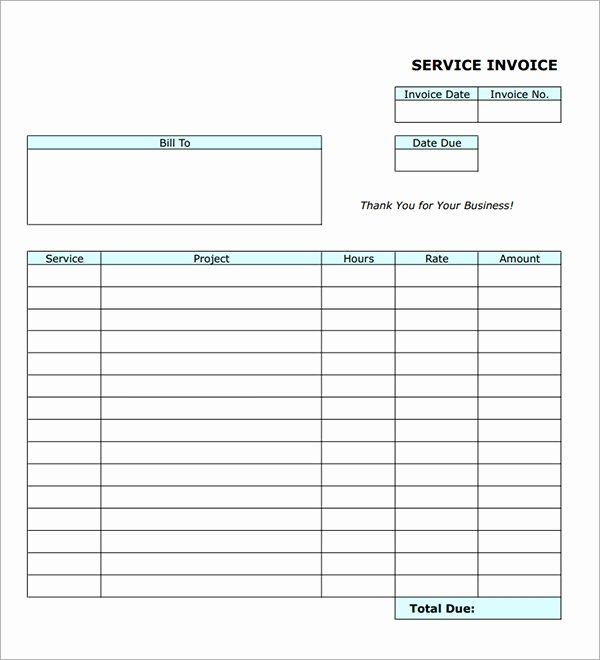 Service Invoice Template Pdf Lovely Free 29 Printable Service Invoice Templates In Google