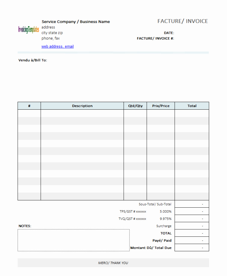 Service Invoice Template Pdf New Editable Invoice Template