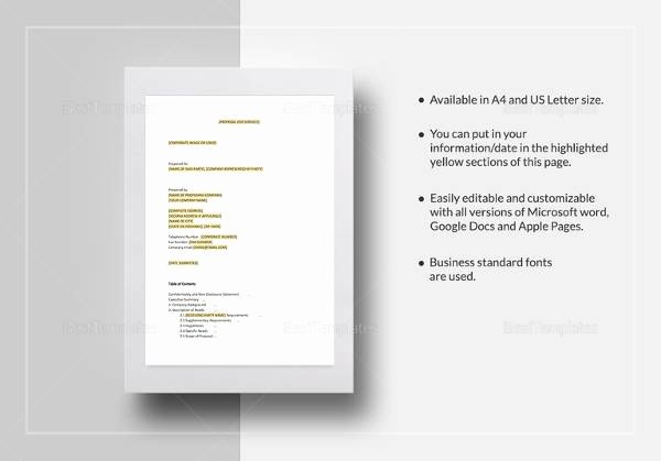 Service Proposal Template Word Luxury Sample Contractor Proposal 13 Documents In Pdf Word