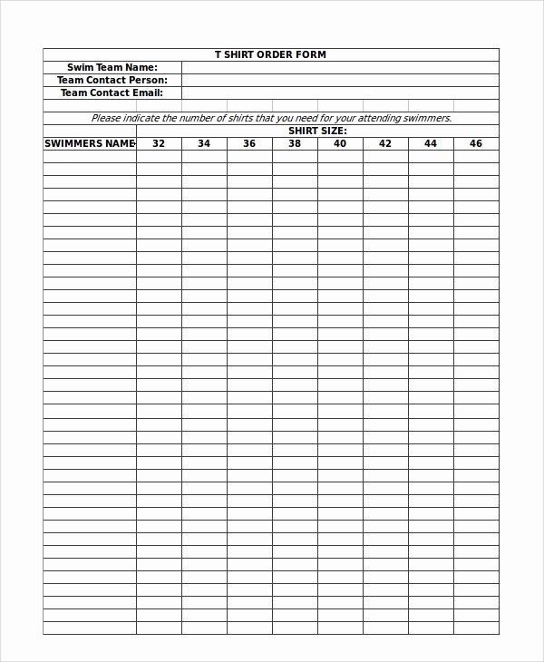 Shirt order form Templates New Sample order form 10 Examples In Pdf Word