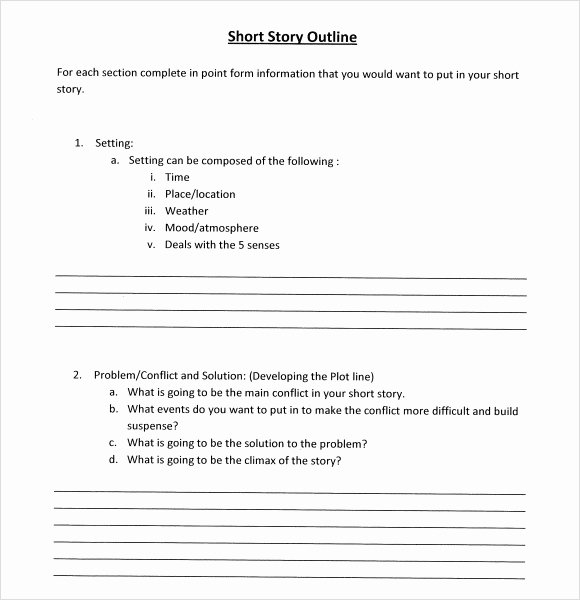 Short Story Template Word Inspirational Story Outline Template 9 Download Free Documents In Pdf