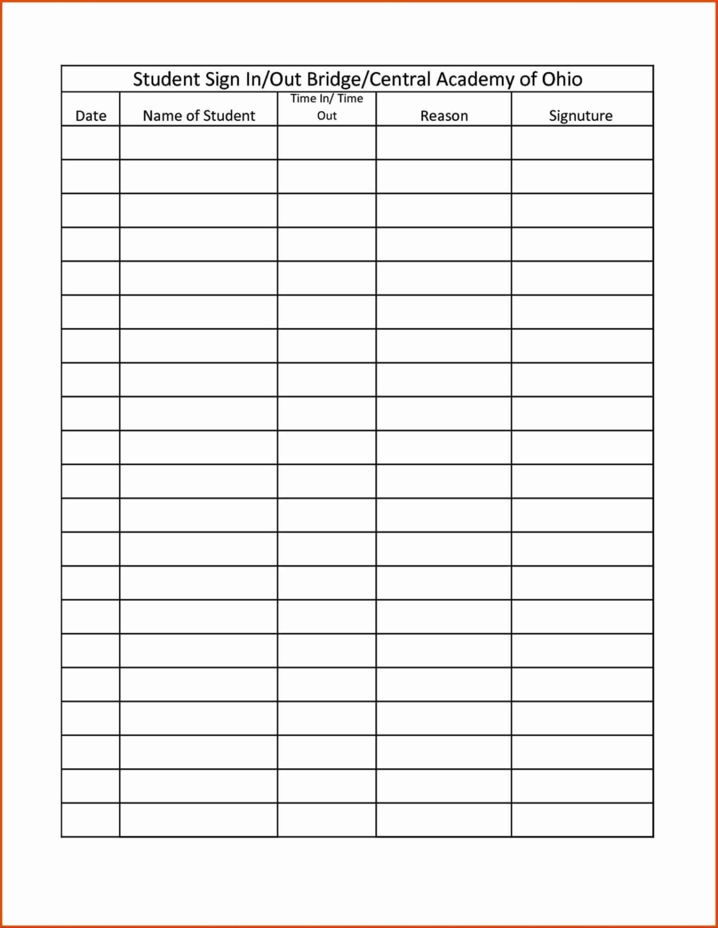 Sign In Out Sheet Template Awesome Work Sign In and Out Sheet Template Sampletemplatess
