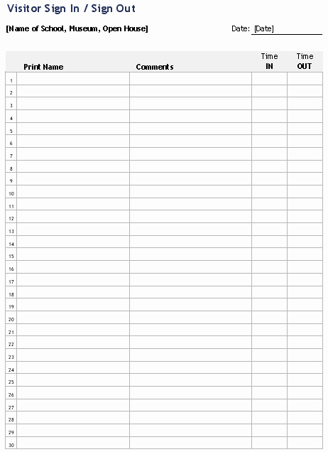 Sign In Out Sheet Template Elegant Download the Visitor Sign In Sign Out Sheet From