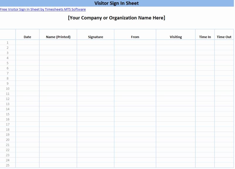 Sign In Out Sheet Template Fresh Printable Sign In Sheet Templates