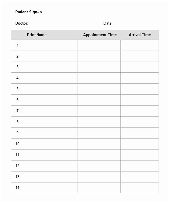 Sign In Sheet Template Pdf Beautiful 75 Sign In Sheet Templates Doc Pdf