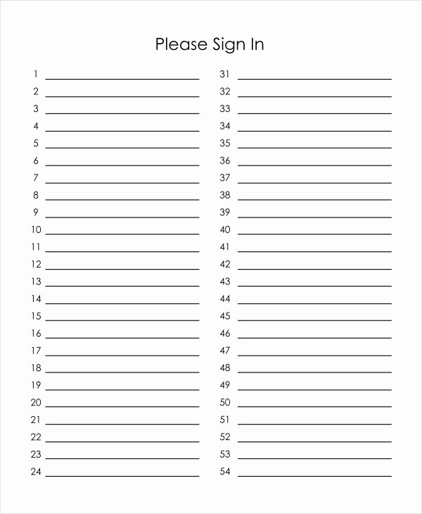 Sign In Sheet Template Word Unique event Sign In Sheet Template 16 Free Word Pdf