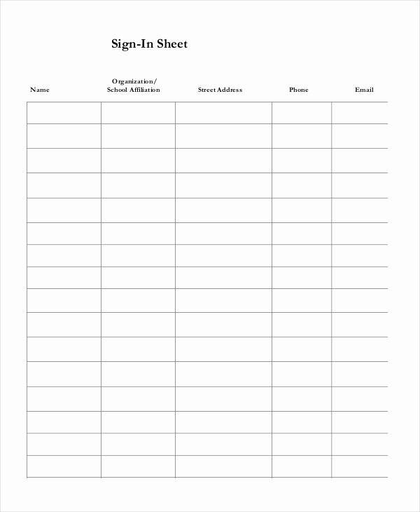 Sign In Sheets Template Awesome event Sign In Sheet Template 16 Free Word Pdf