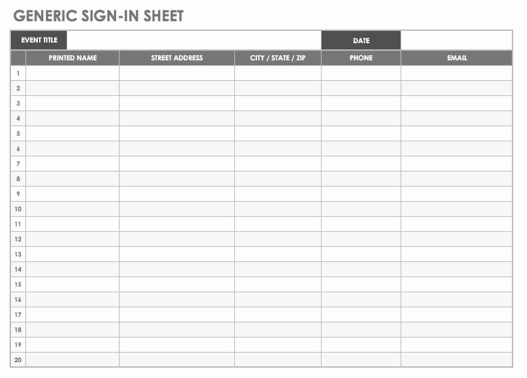Sign In Sheets Template Fresh 30 Sign In Sheet Template Download Open House Meeting