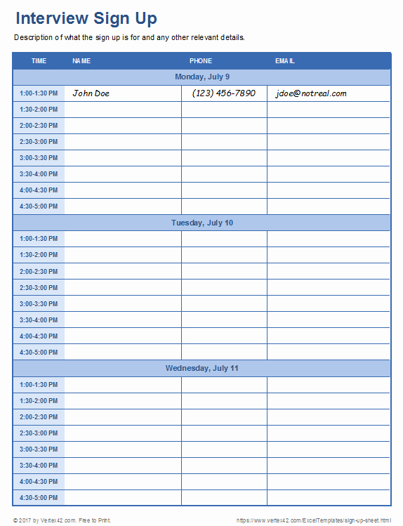 Sign Up Sheet Template Excel Best Of Sign Up Sheets Potluck Sign Up Sheet