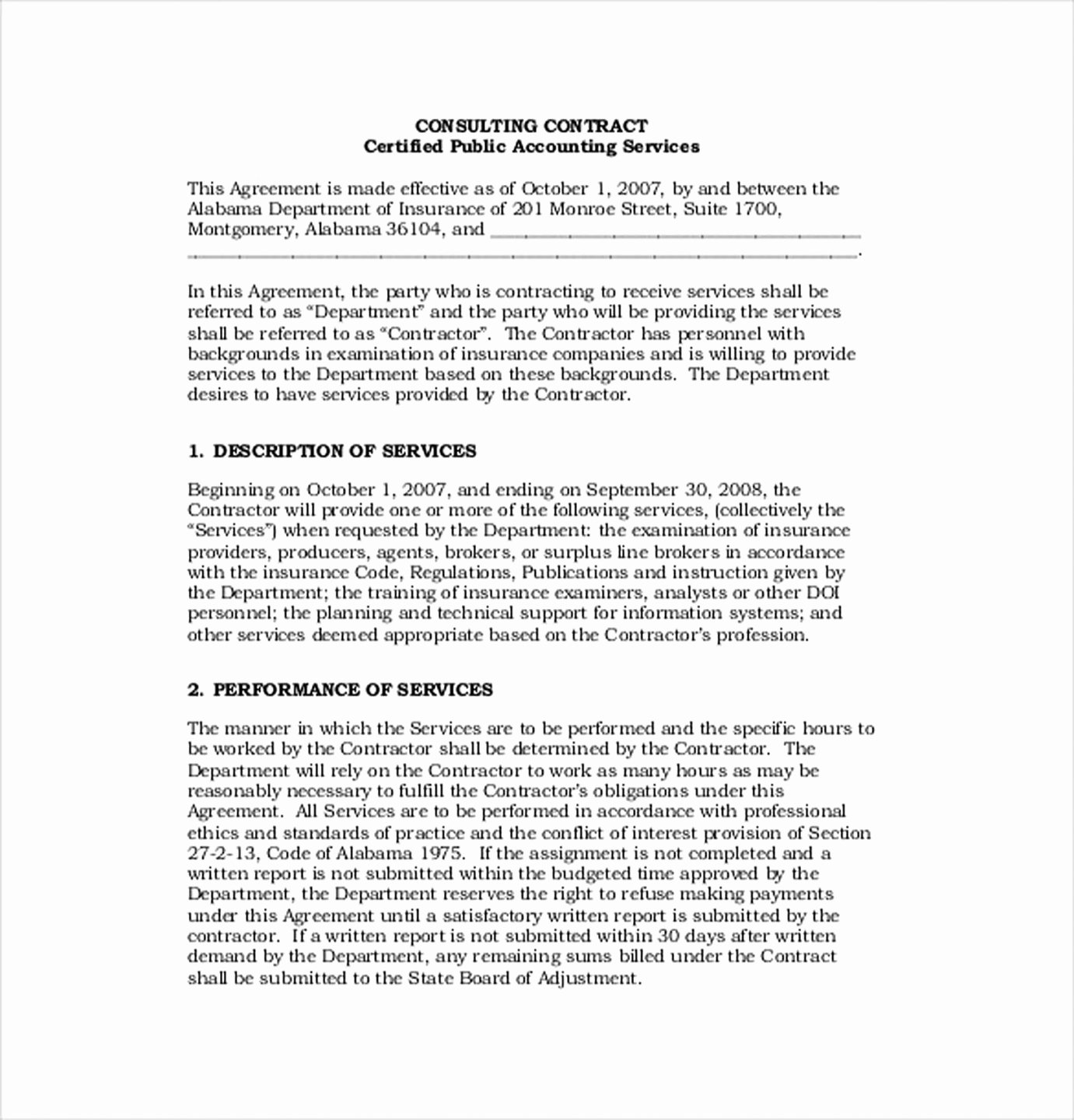 Simple Consulting Agreement Template New Consulting Services Contract Template