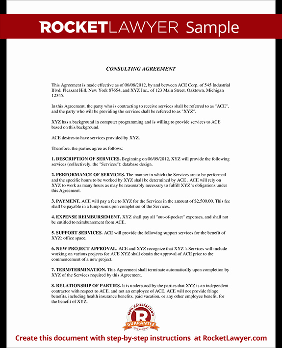 Simple Consulting Contract Template Lovely Consulting Agreement Consulting Contract Template with