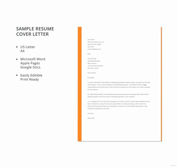 Simple Cover Letter Template Word Elegant 51 Simple Cover Letter Templates Pdf Doc
