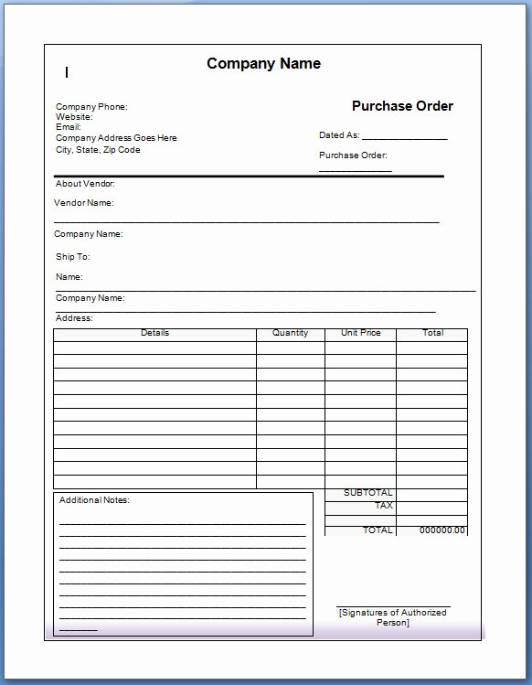 Simple Purchase order Template Awesome Simple Purchase order form In Word 1929