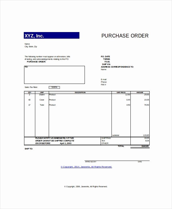 Simple Purchase order Template Elegant 14 Purchase order Template Docs Word