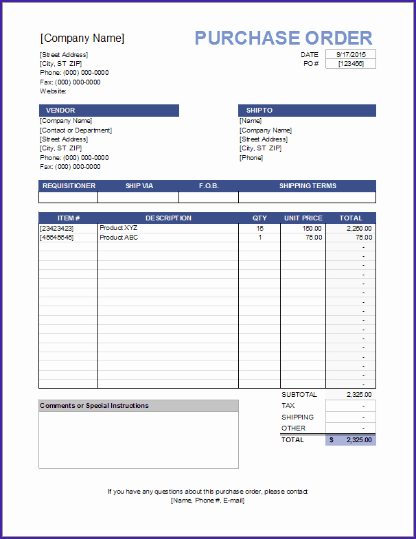 Simple Purchase order Template Elegant Business Purchase order form and Samples to Inspire You