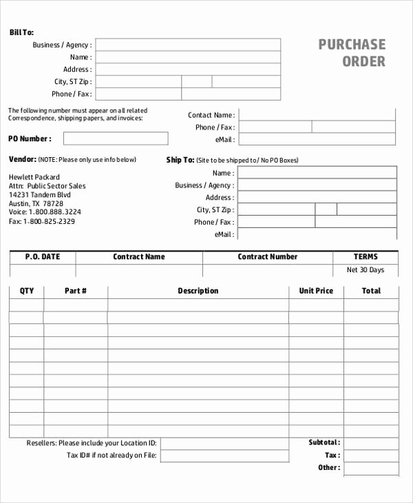 Simple Purchase order Template Elegant Simple order form 9 Examples In Word Pdf