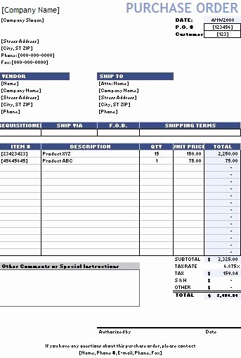 Simple Purchase order Template Fresh Download A Free Purchase order Template for Excel A