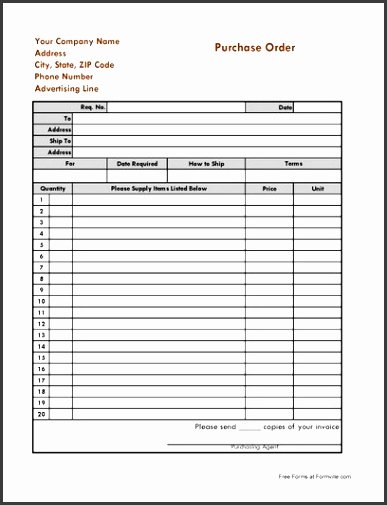 Simple Purchase order Template Luxury 7 Simple order form Template Sampletemplatess