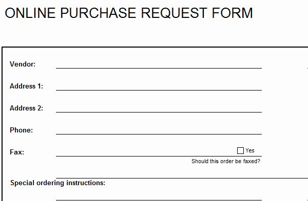 Simple Purchase order Template Luxury Purchase Request form In Excel