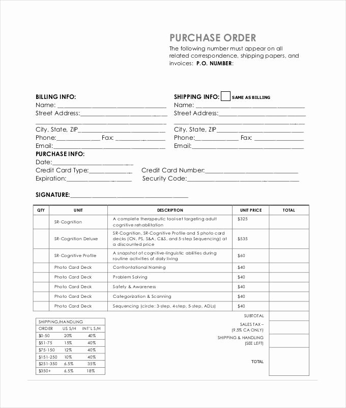 Simple Purchase order Template Unique 53 Purchase order Examples Pdf Doc