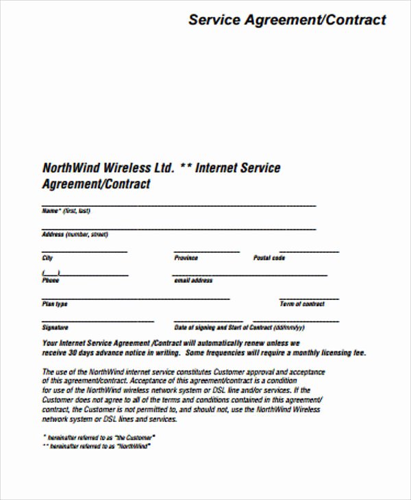Simple Service Agreement Template Awesome Simple Service Contract Sample 19 Examples In Word Pdf