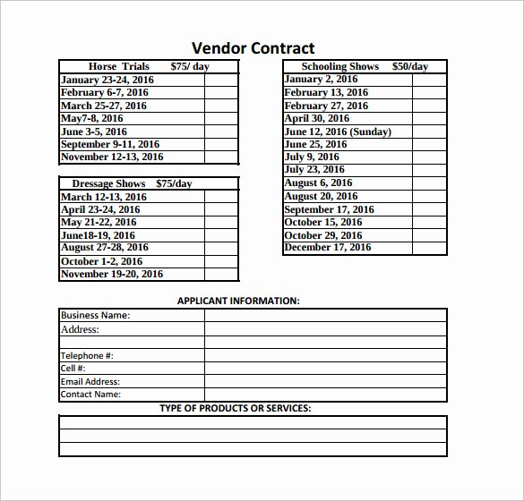 Simple Vendor Agreement Template Beautiful Vendor Contract Template 8 Download Free Documents In
