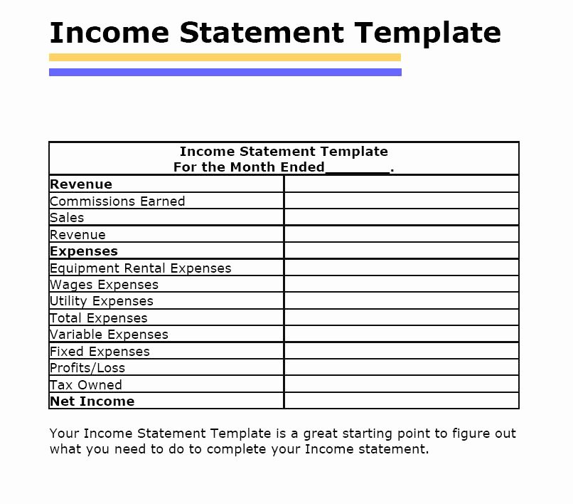Simplified Income Statement Template Awesome In E Statement Template