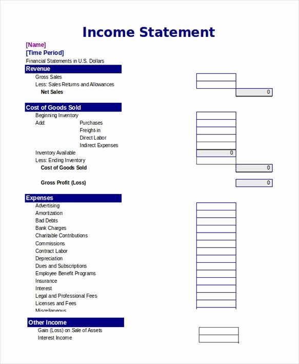 Simplified Income Statement Template Elegant In E Statement Template
