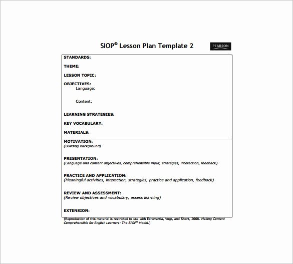 Siop Lesson Plan Template 3 Lovely Siop Lesson Plan Template Free Word Pdf Documents