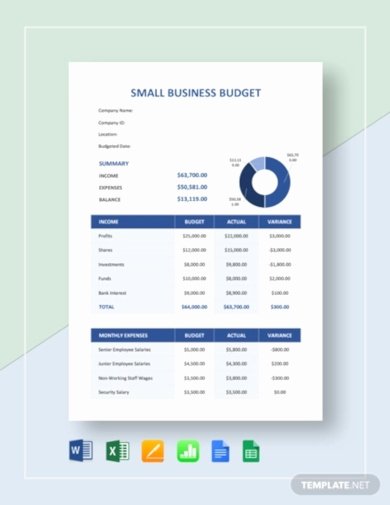 Small Business Budget Template Excel Awesome 12 Business Bud Templates In Excel Word Pdf
