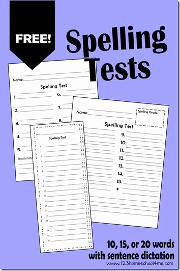 Spelling Test Template 15 Words Best Of Free Printable Spelling Tests
