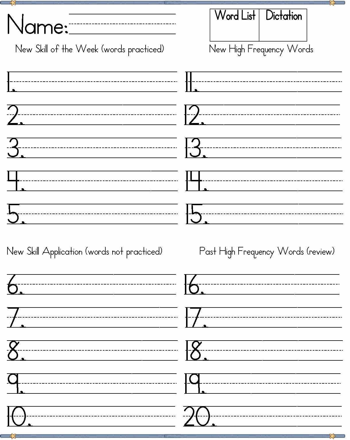 Spelling Test Template 15 Words Fresh Rockin Teacher Materials Spelling Lists that Make Sense