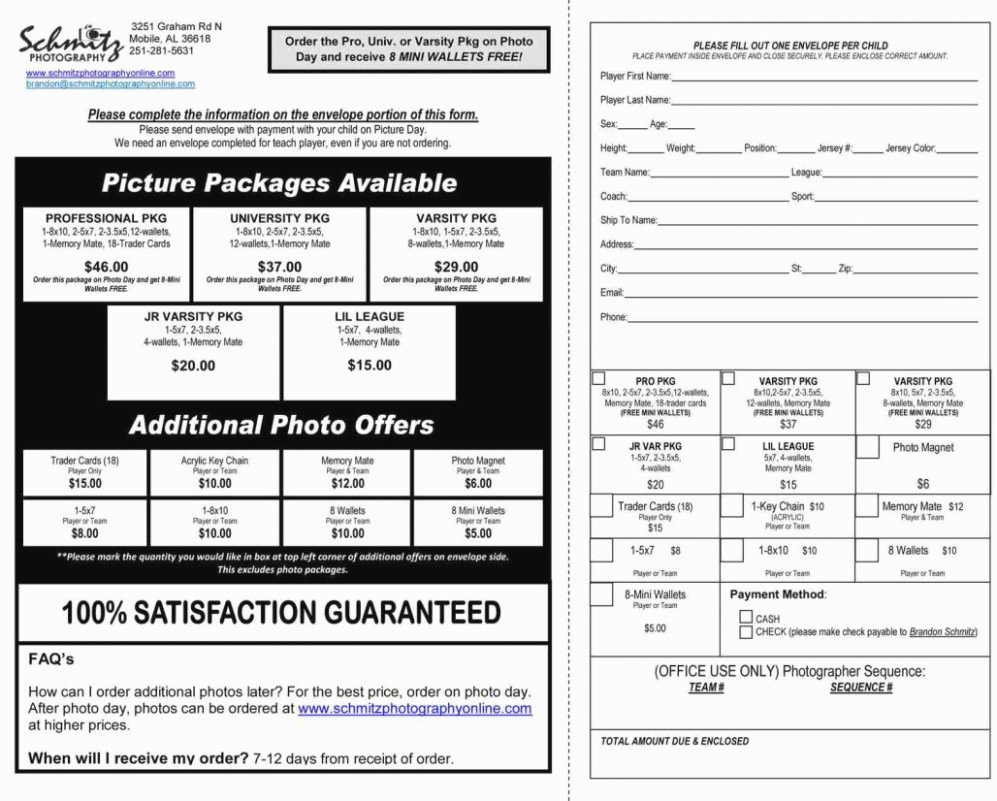 Sports Photography order form Template Best Of 12 Mon Myths About Free Sports