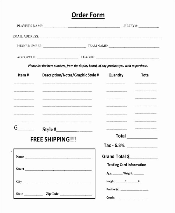 Sports Photography order form Template Best Of Sample Graphy order form 10 Free Documents In Pdf