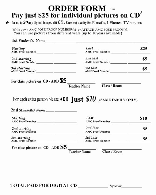 Sports Photography order form Template New School Photographers In Nyc School Portraits Package 7
